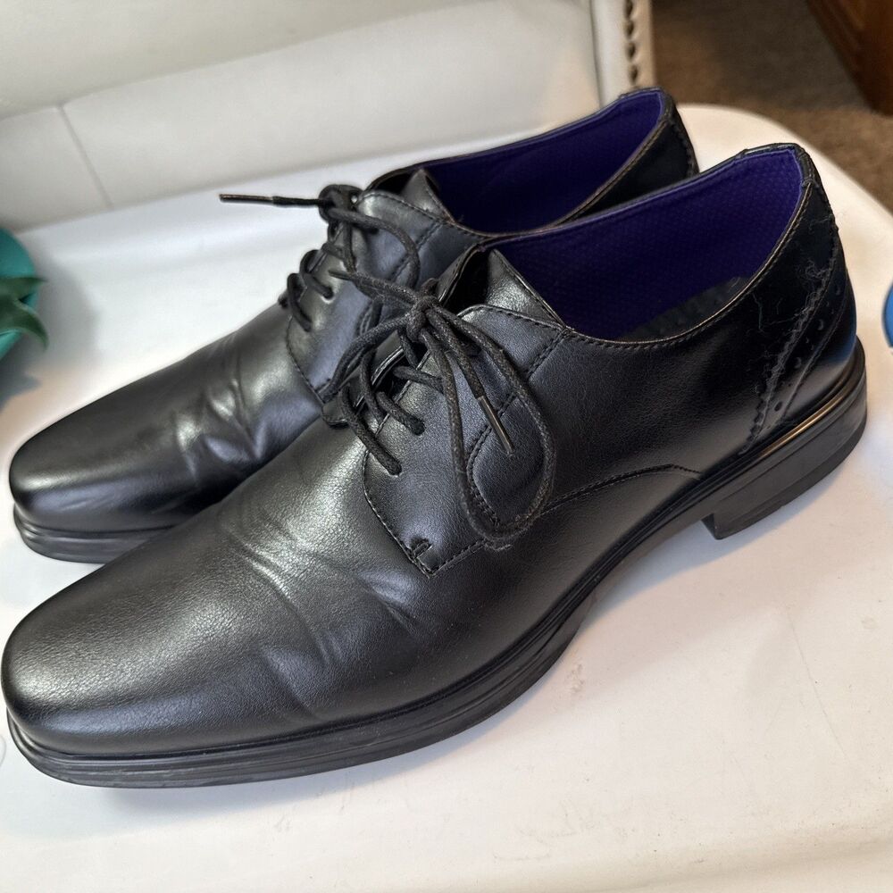 Perry Ellis Portfolio Men’s Black Ultra Foam Dress Shoes Size 10 Wide US